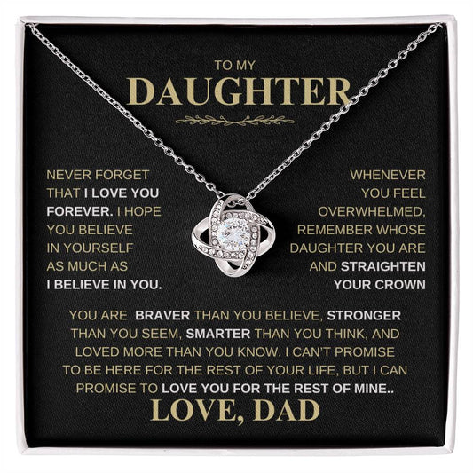 To my Daughter Necklace with Message Card/From Dad With Love